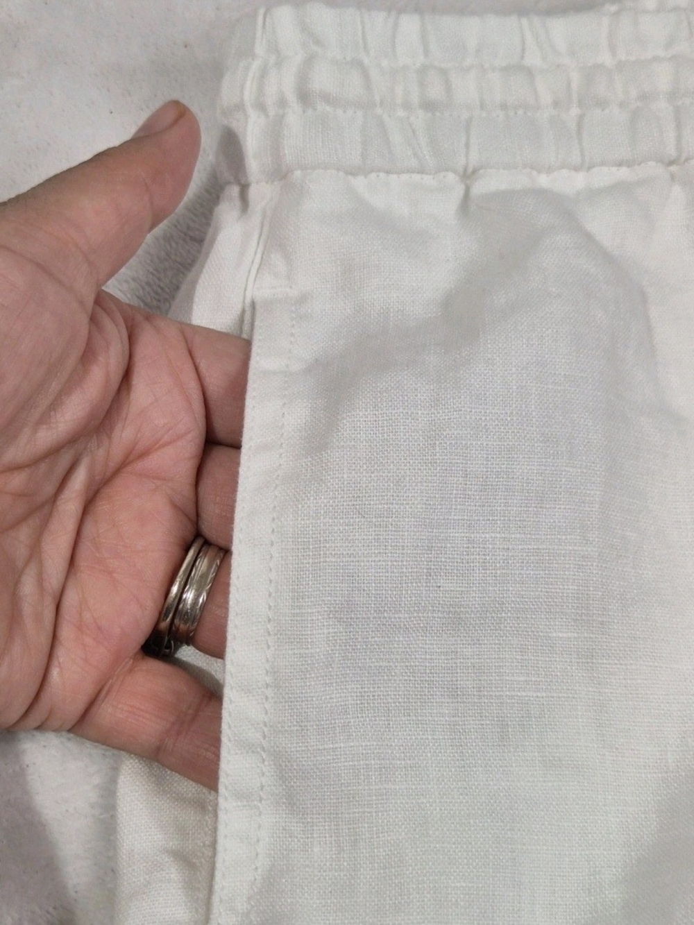 Tommy Bahama Linen Shorts Womens Size L Large Two Palms High-Rise White NWT 65 - Picture 6 of 12